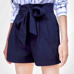 Zara Belted Paper Bag Shorts